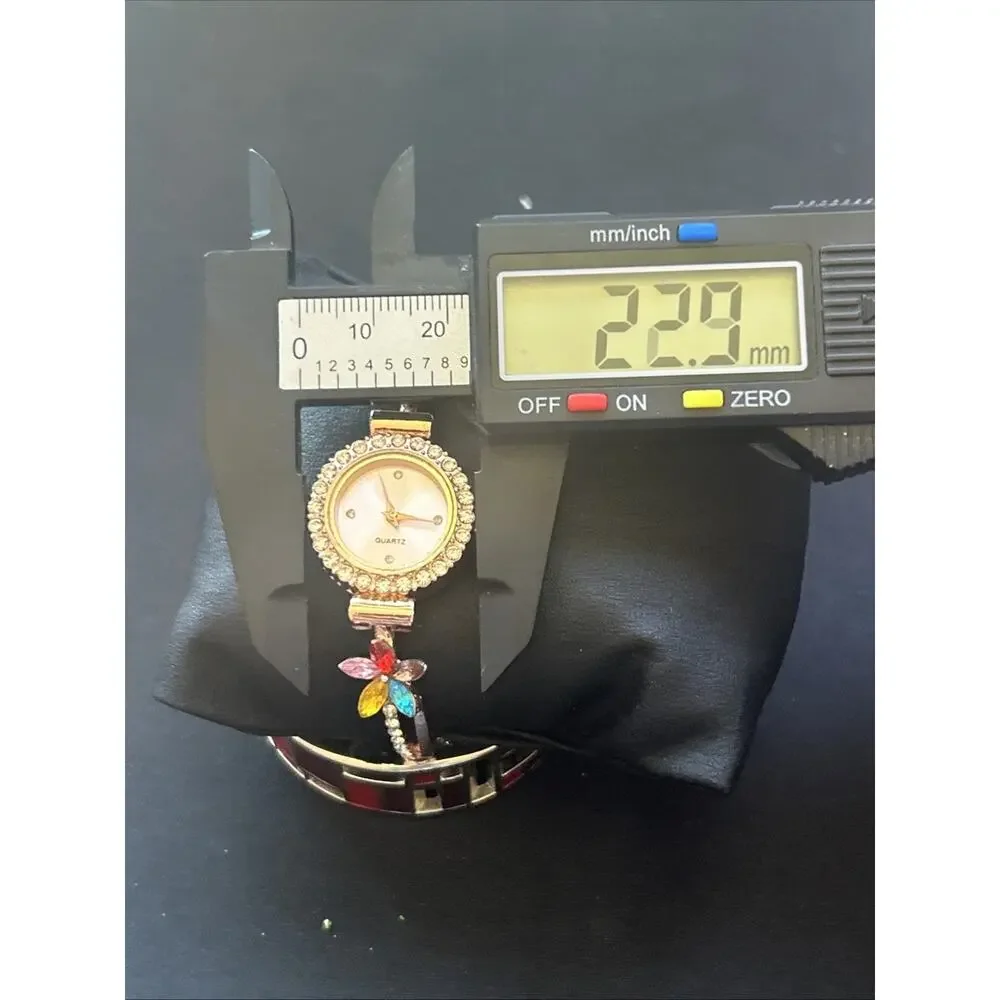 Women’s Rose Gold Tone Multicolored Stones Women’s Quartz Watch